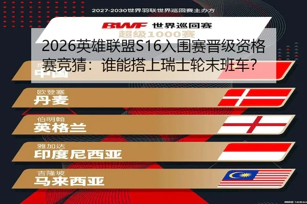 2026英雄联盟S16入围赛晋级资格赛竞猜：谁能搭上瑞士轮末班车？